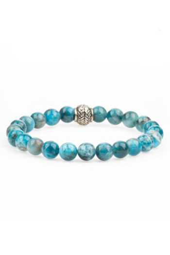 Zeynep Büyükbay 8mm Sphere Cut Apatite Natural Stone Bracelet