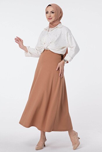 TOFİSA Medium Women's Mink Skirt Plain - 23643