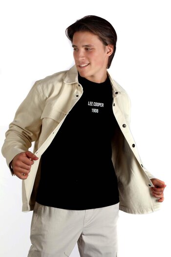 Lee Cooper Men's Woven Karela Jacket - Ecru