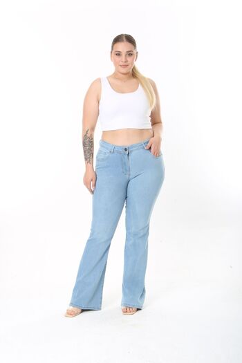 Era Lisa Flared Leg Lycra Plus Size Jeans Trousers