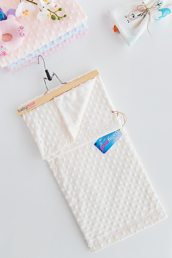 Babymod Chickpea Patterned Baby Blanket Beige-80 X 100