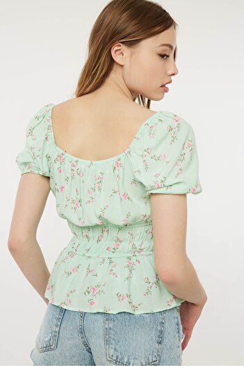 Ardene Puff Sleeve Milkmaid Top