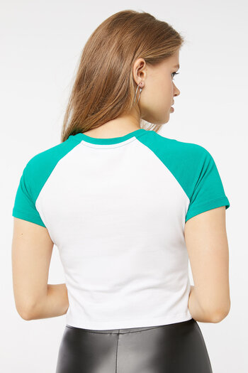 Ardene Graphic Lettuce Edge Raglan Tee