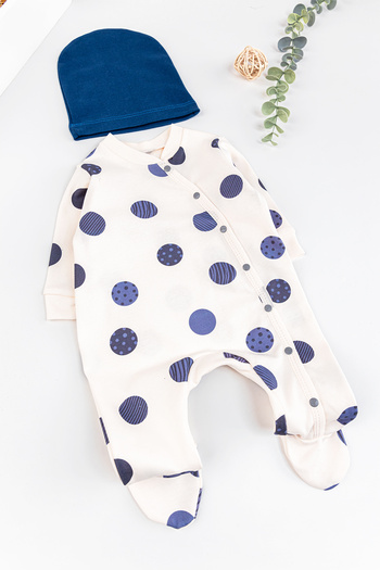 Babymod Baby Boy Jumpsuit Set with Planet Figure and Hat