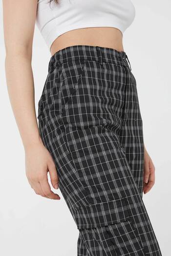 Ardene Plaid Cargo Jogger Pants