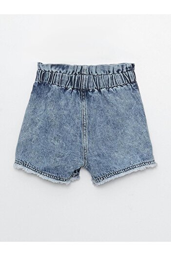 LC Waikiki LCW baby Elastic Waist Embroidered Baby Girl Jean Shorts Skirt