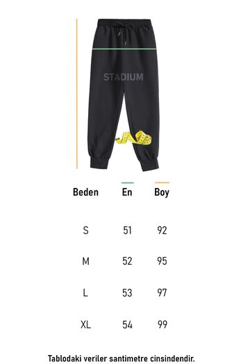 Stadium Ανδρικό παντελόνι Jogger White Oversize με ελαστικό πόδι