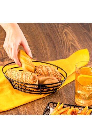 Evren Oval Sunum Sepeti 28x20 Cm, Horeca Burger Patates Kızartma Ekmek Oval Sunum Sepeti 28x20 cm
