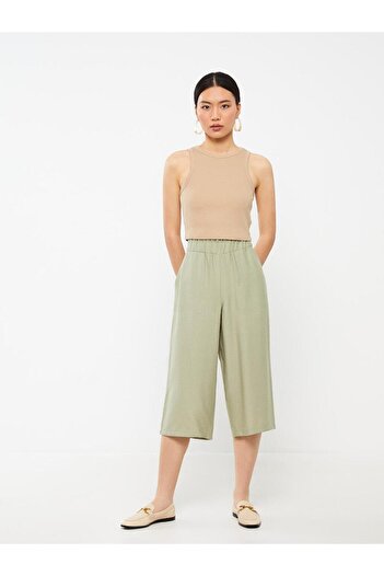 LC Waikiki LCWAIKIKI Basic Comfortable Fit Women's Capri with Elastic Waist