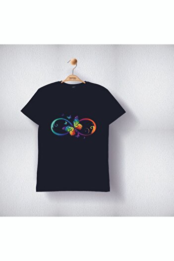 Cevval Infinity and Butterfly Printed T-Shirt for Girl