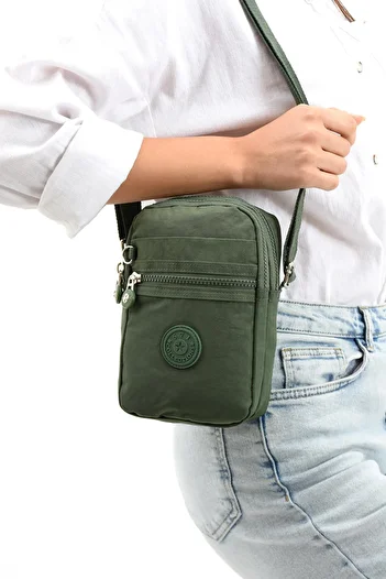 571 Collections Çanta Green Cross Adjustable Shoulder Bag - Phone Holder (Model: 571-12-10A)