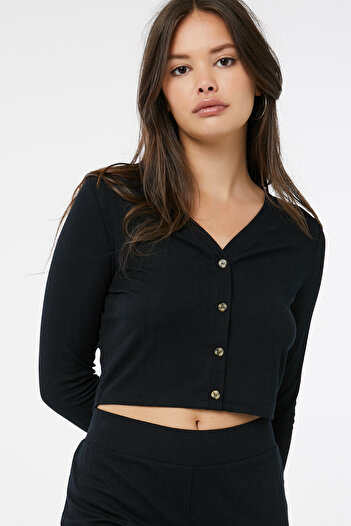 Ardene V-Neck Ribbed Cardigan