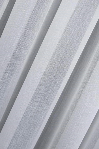 PERDECITY Glittery Bamboo Slub Wrinkle-Free Ironing Tulle Curtain 1E 2Ply Pleated Tulle