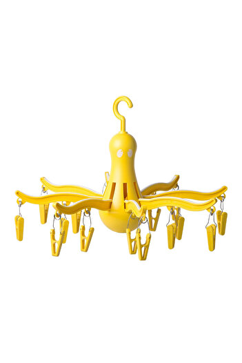 IKEA Ikea 16 Latch Hanger Dryer Octopus - Yellow Color Plastic
