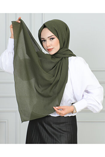 JAWEL ŞAL 1944 Emerald Green Crinkle Pattern Shawl