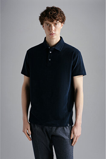 PAUL&SHARK MEN'S KNITTED POLOSHIRT C.WCOTTON