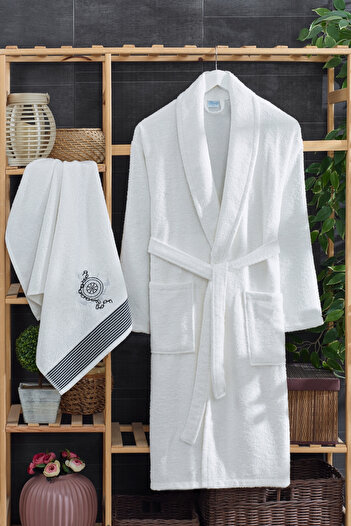 TABEA HOME Arya Towel Bathrobe Set |   Embroidered |   Cotton |