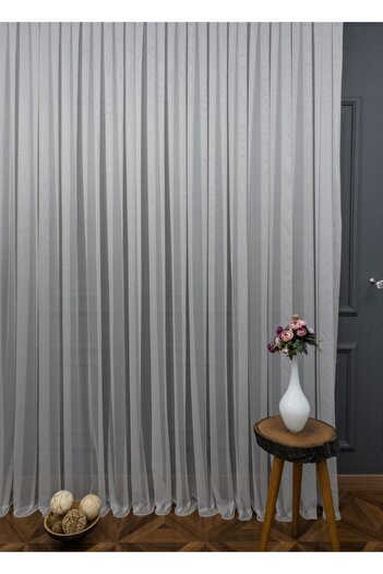 elision home Gray Grek Tulle Curtain Honeycomb Floor 300x260cm (1x2) Sparse Pleat Elısıon00101