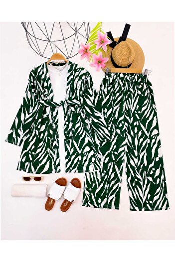 YEDİLALE WOMEN'S DOUBLE KIMONO SET 4317