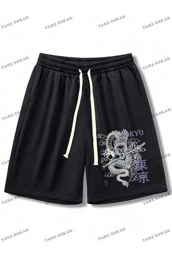 Kalic Studio Y2K Unisex Summer Shorts Bermuda Harajuka Anime Retro Kod-11407