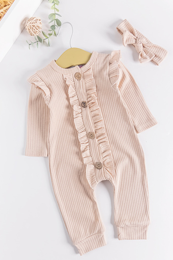 Babymod Frilly Front Buttoned Bandana Baby Girl Jumpsuit