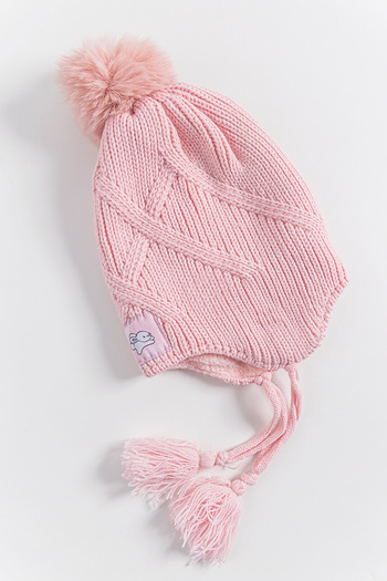 Babymod 4-8 Years Old Girl's Beret with Rabbit Figure and Pompom