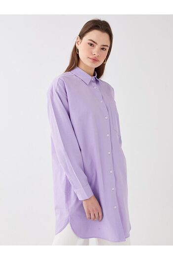 LC Waikiki LCW Modest Straight Long Sleeve Oversize Women's Shirt Tunic