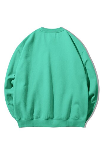 Stadium Φούτερ Unisex Mint Green Basic Plain Crew Neck