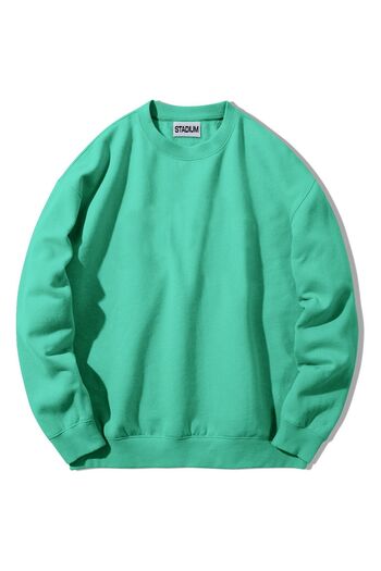 Stadium Φούτερ Unisex Mint Green Basic Plain Crew Neck