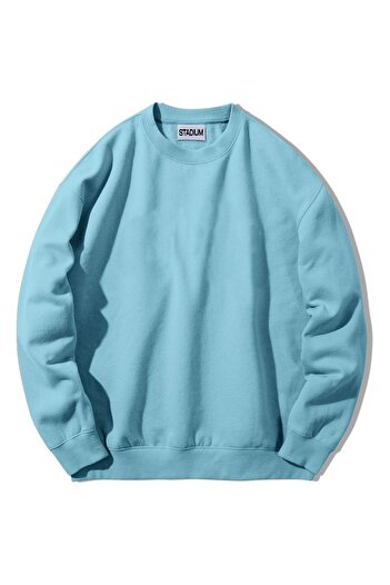Stadium Φούτερ Unisex Baby Blue Basic απλό με λαιμόκοψη
