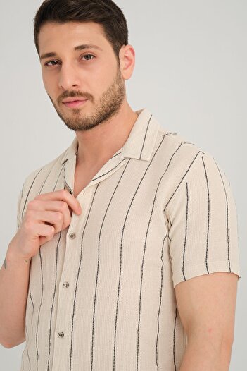 Redline Men's Summer Regular Fit Short Sleeve Breathable Shirt 100% Cotton 2643