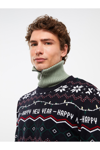 LC Waikiki Men's Knitwear Sweater - Long Sleeve, Crew Neck