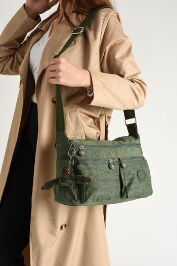 571 Collections Çanta Green Ultra Light Shoulder Bag - Crossbody Strap and Pocket (Model: 571-6R)