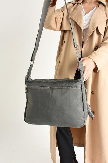 571 Collections Çanta Gray Ultra Light Waterproof Multi-Pocket Shoulder Bag - Model: 571-5D