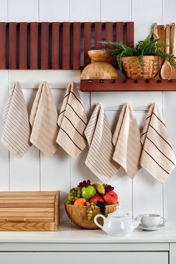 TABEA HOME Yonca 6-штучний набір бавовняних рушників для рук та обличчя - 30x50 см Кухонний рушник