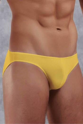 Doreanse Men's Modal Thin Waist Banded Solid Color Slip Briefs 1281