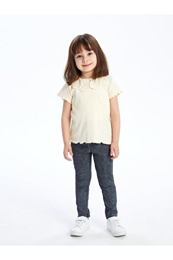 LC Waikiki Elastic Waist Jean Tights for Baby Girl