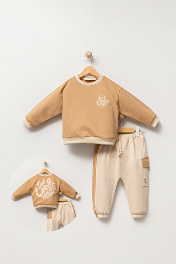 Jikko Baby Erkek Bebek Baskılı Eşofman Takımı 9042