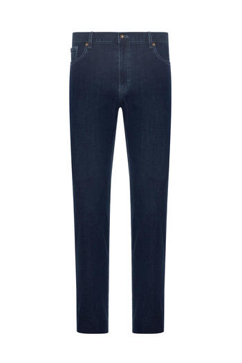 Hiltl 5 Cep İnce İndigo Lacivert Mavi Fit Pamuk Elastan Denim Pantolon