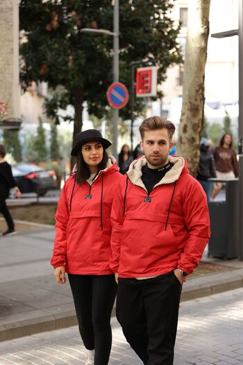 KİLSBUTİK Waterproof Hooded Sweat Jacket with Fur Inside and Kangaroo Pocket