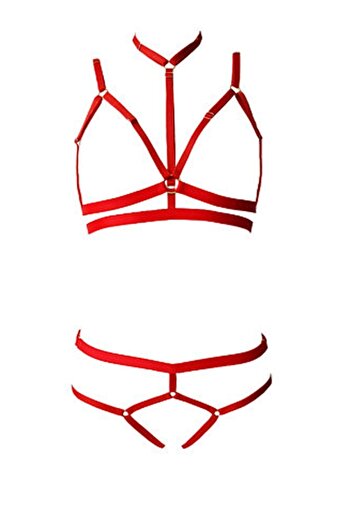 Angels Passion 3 Piece Sexy Harness Bra Set - Apft144