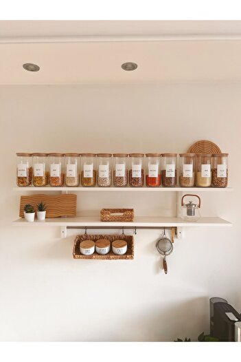 KaiHome 12 Large Size Glass Jars with Bamboo Vacuum Lid