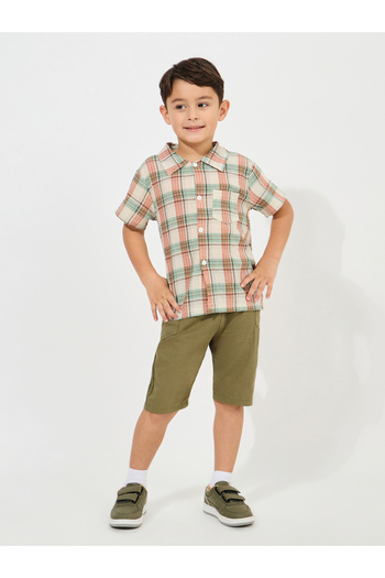 Styli Elastic Waistband Solid Shorts with Side Pocket