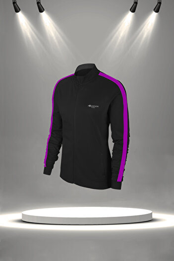 POSEIDON STORM Plus Size Women's Black New Supra Combed Fabric Running and Exercise Tracksuit Set (4Xl-10Xl)