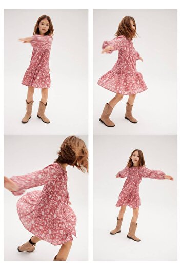 MANGO Kids Rochie Roz Pentru Copii
