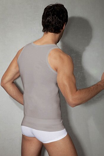 Doreanse Men's 100% Cotton Deep Round Neck Undershirt 2005