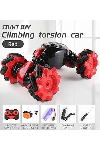 Sole Şarjlı, 360 Derece Dönebilen El'den ve Kumanda Kontrollü, RC Racing 4WD Dönen Dublör Araba-Stunt Car