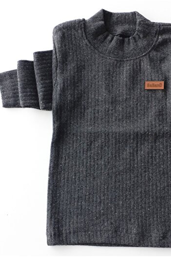 GallanD Children's Body Long Sleeve Seasonal Unisex Soft Ribbed Half Turtleneck Children's Body