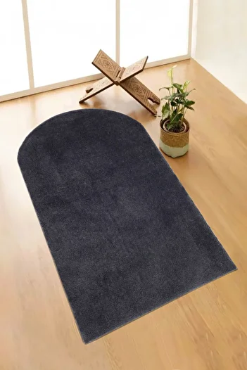 Valery Home Vl Washable Plush Prayer Rug Overlock Prayer Mat Anthracite