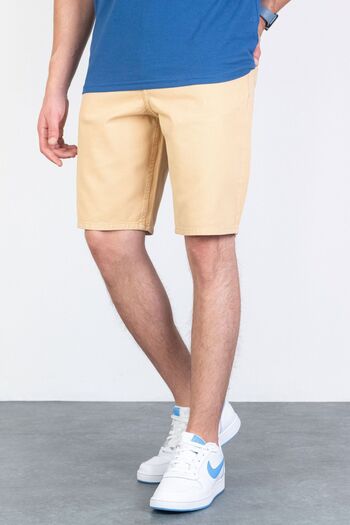 HLT JEANS Ανδρικό μπεζ φαρδύ με χαλαρή κοπή 100% βαμβακερό τζιν φαρδύ τζιν Τζιν σορτς MARTIN-ΜΠΕΖ